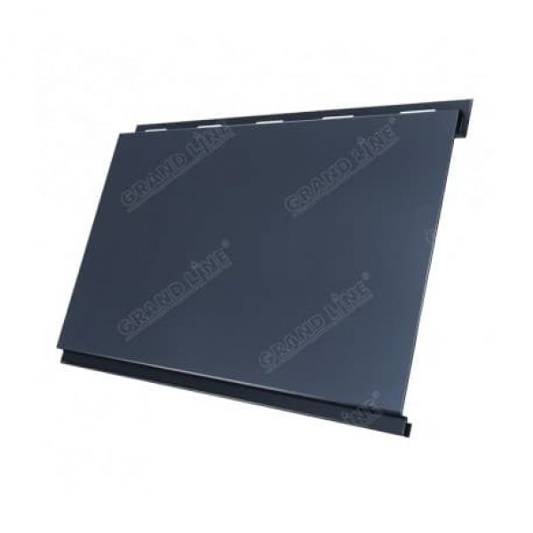 Металлический сайдинг Вертикаль (classic) Drap 0.45 Мокрый асфальт