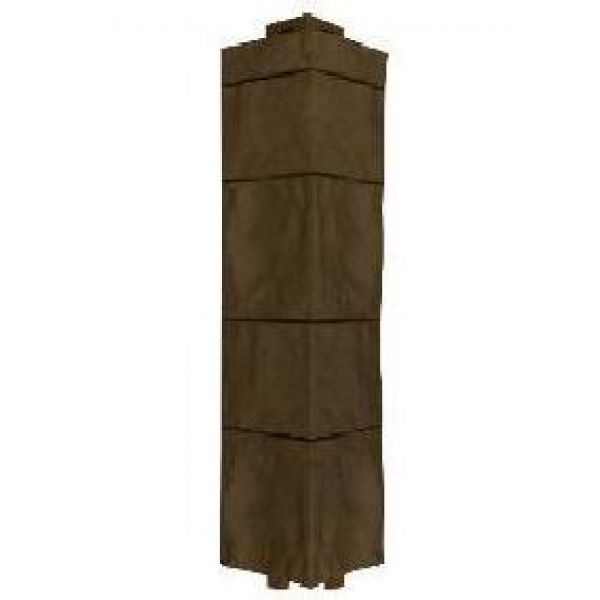 Угол наружный для Цокольного сайдинга Коричневый