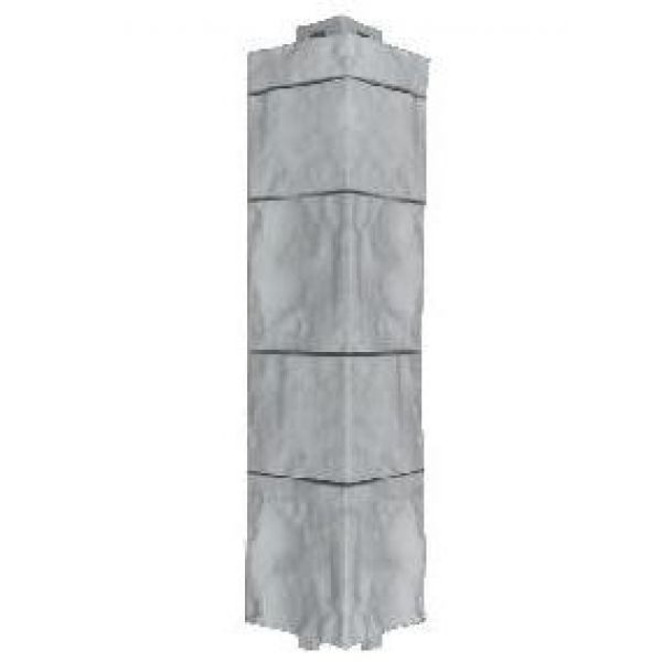 Угол наружный для Цокольного сайдинга Светло-серый