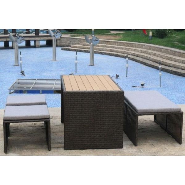 Трансформер-Диван плетеный из иск. ротанга S330A-W63 Brown