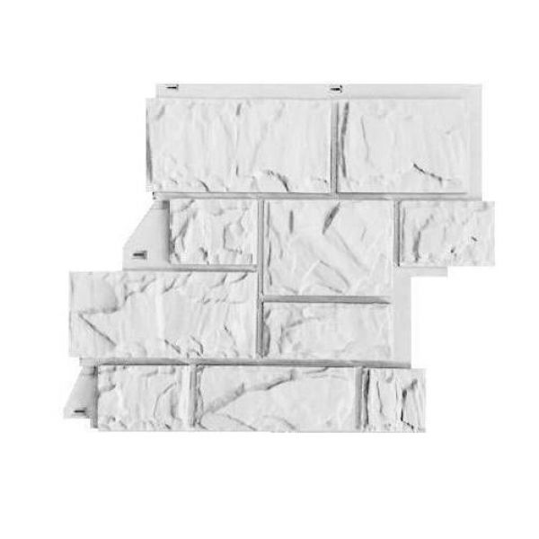 Цокольный сайдинг - Белый