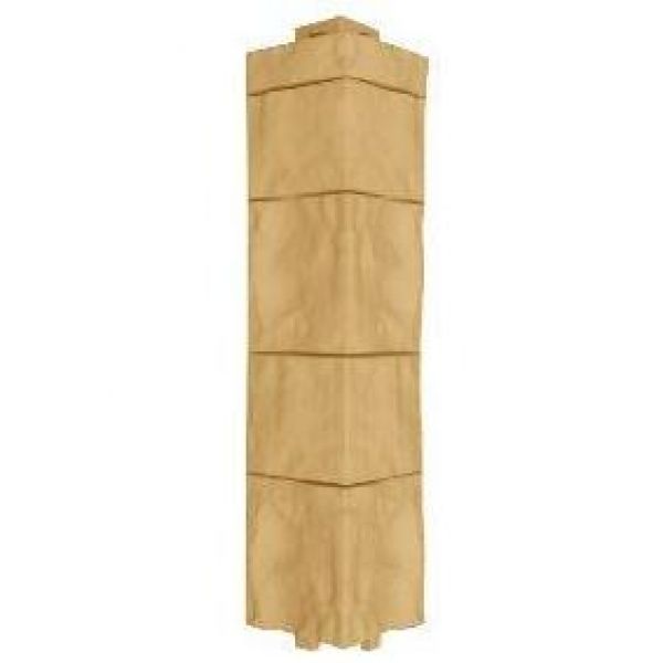 Угол наружный для Цокольного сайдинга Кремовый