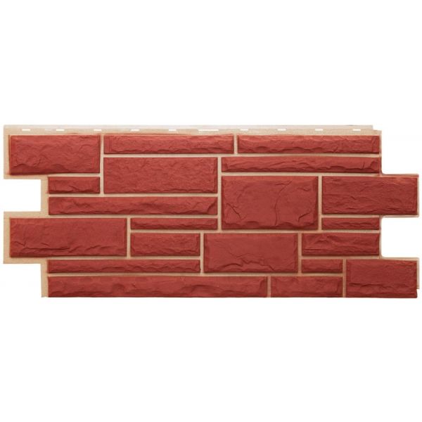 Фасадные панели СЕРИЯ Дикий камень - Красный
