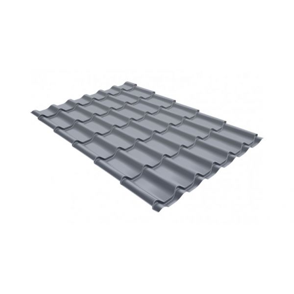 Металлочерепица классик 0,5 Satin RAL 9006 бело-алюминиевый