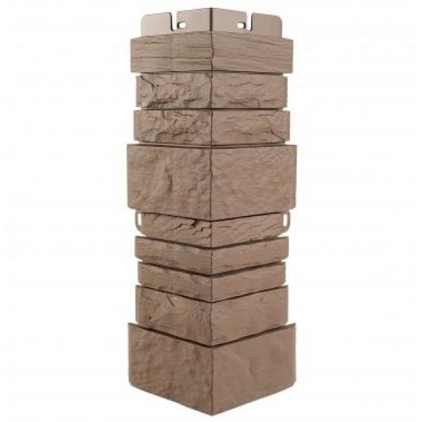 Угол наружный Скалистый камень ЭКО Терракотовый