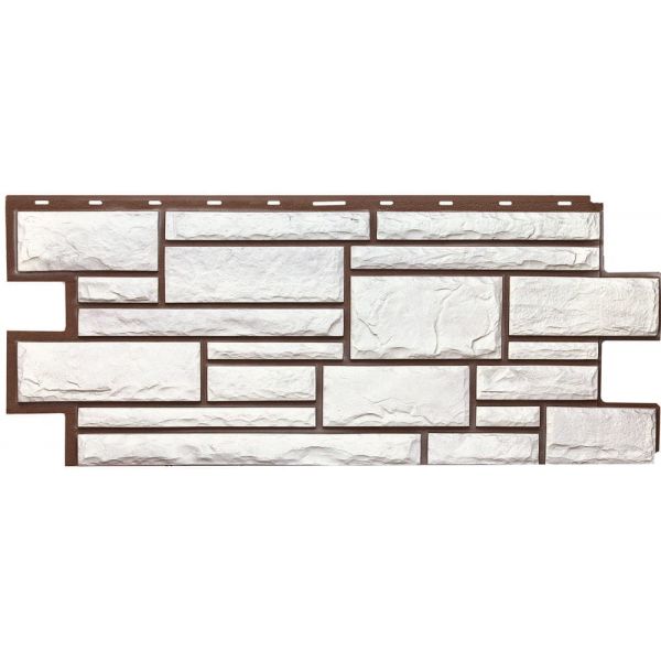 Фасадные панели СЕРИЯ Дикий камень - Белый